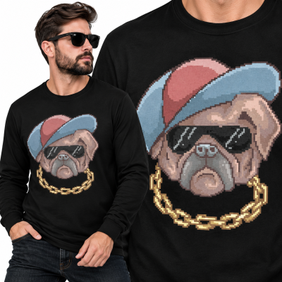 BLUZA RETRO PUG LIFE